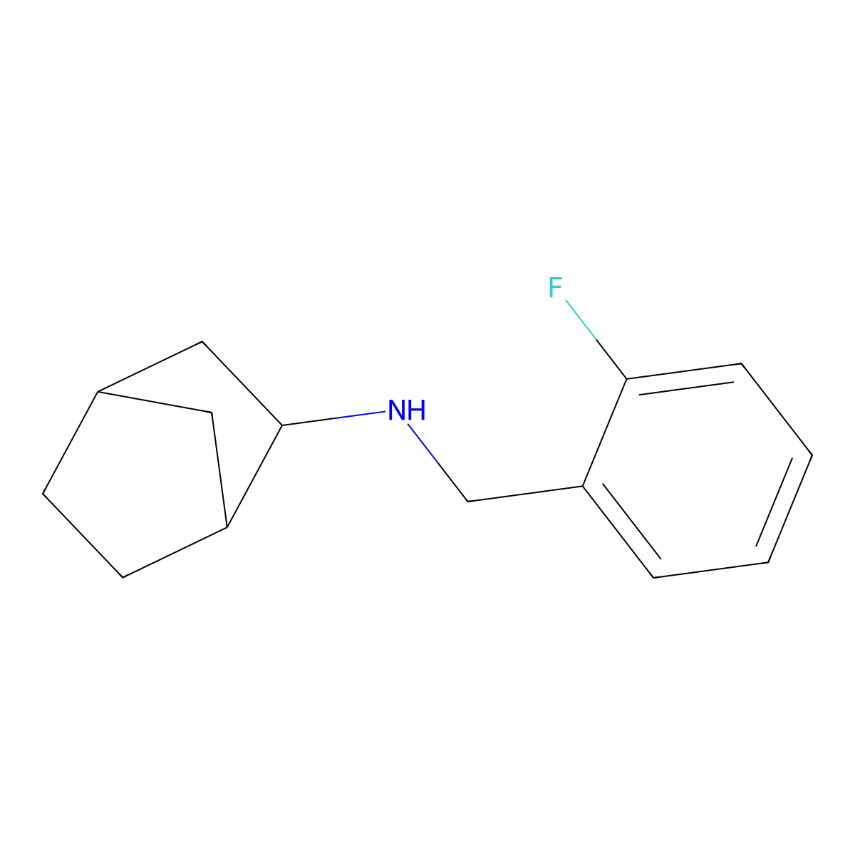 N-[(2-Fluorophenyl)methyl]bicyclo[2.2.1]heptan-2-amine molecular structure, CAS 1247886-02-7