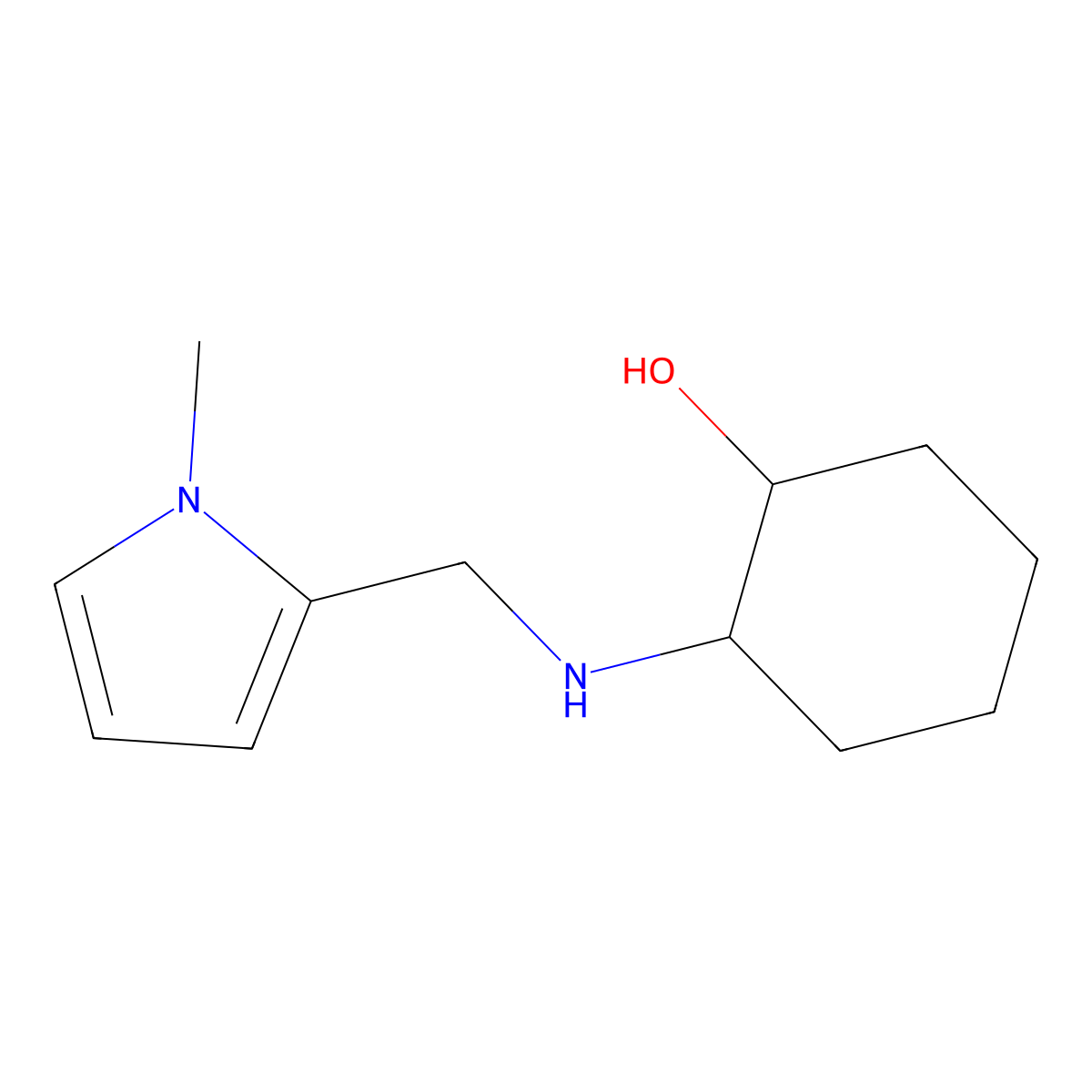 2-{[(1-methyl-1H-pyrrol-2-yl)methyl]amino}cyclohexan-1-ol molecular structure, CAS 1247889-07-1