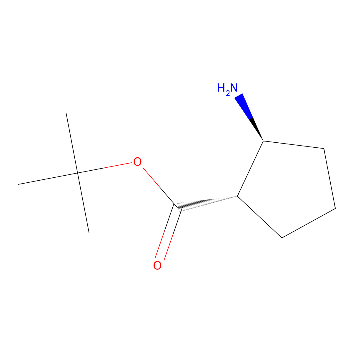 tert-butyl (1S,2S)-2-aminocyclopentane-1-carboxylate molecular structure, CAS 124789-20-4