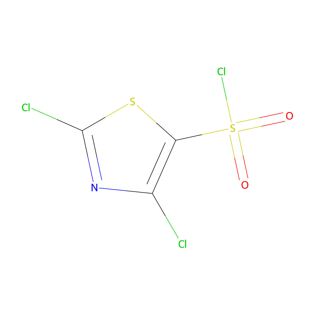Dichloro-1,3-thiazole-5-sulfonyl chloride molecular structure, CAS 124789-77-1