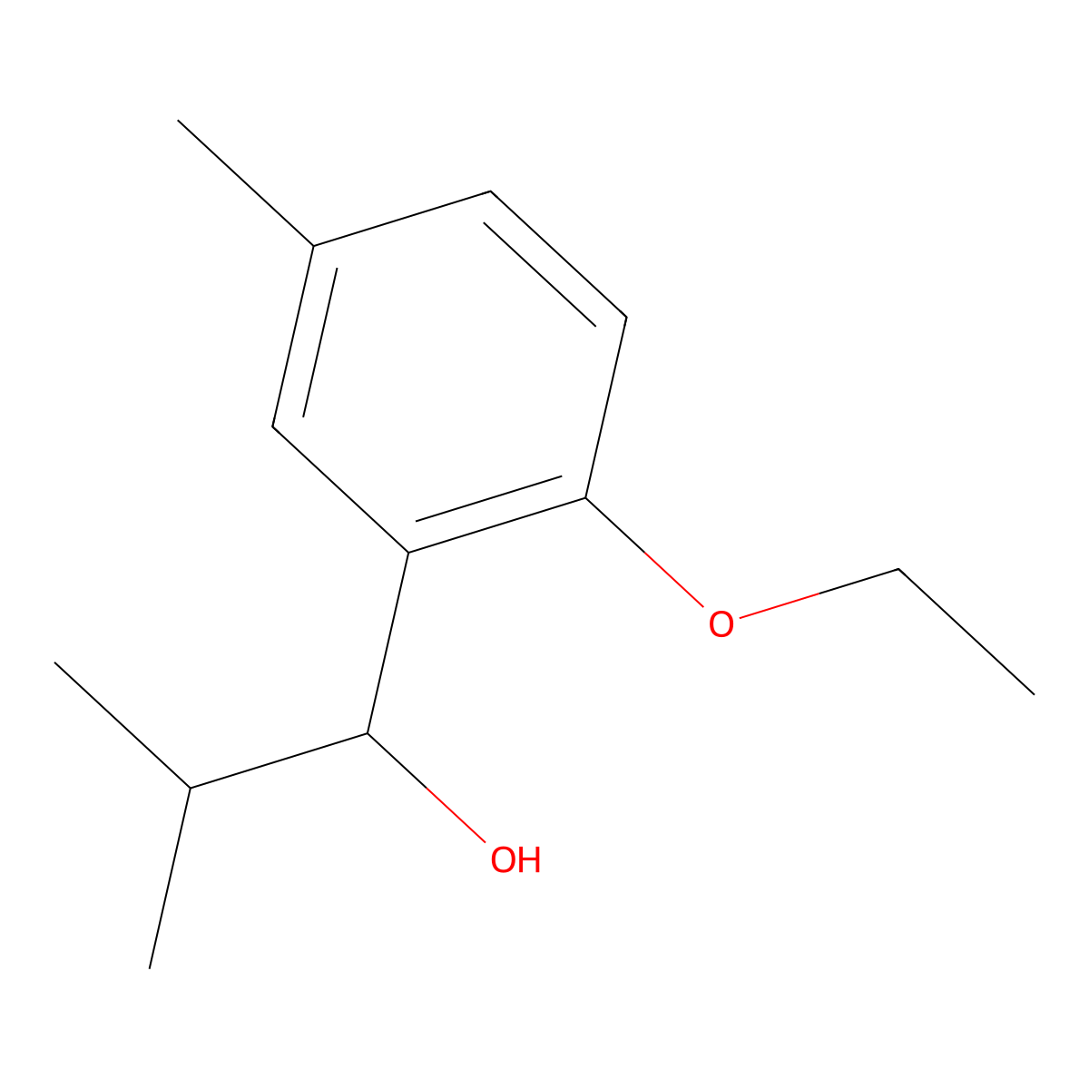 1-(2-Ethoxy-5-methylphenyl)-2-methylpropan-1-ol molecular structure, CAS 1247890-31-8