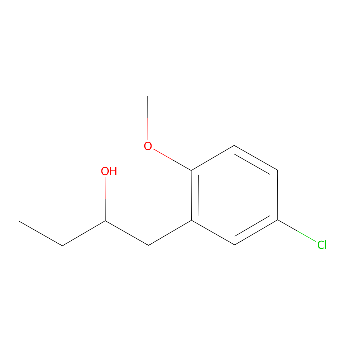 1-(5-Chloro-2-methoxyphenyl)butan-2-ol molecular structure, CAS 1247891-16-2