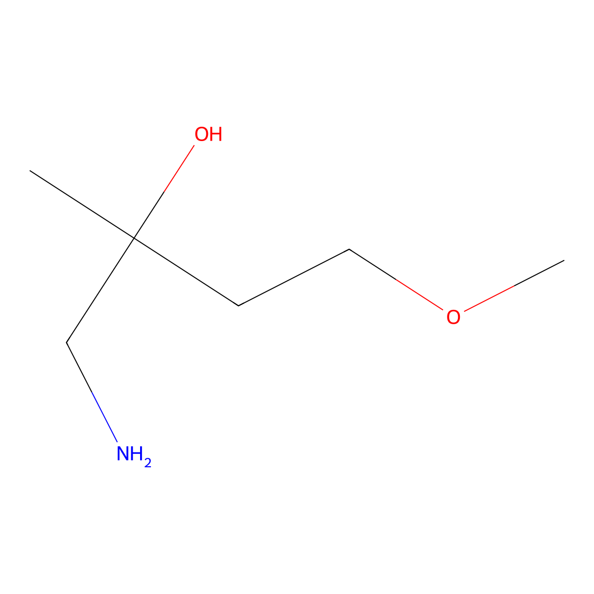 1-Amino-4-methoxy-2-methylbutan-2-ol molecular structure, CAS 1247891-19-5
