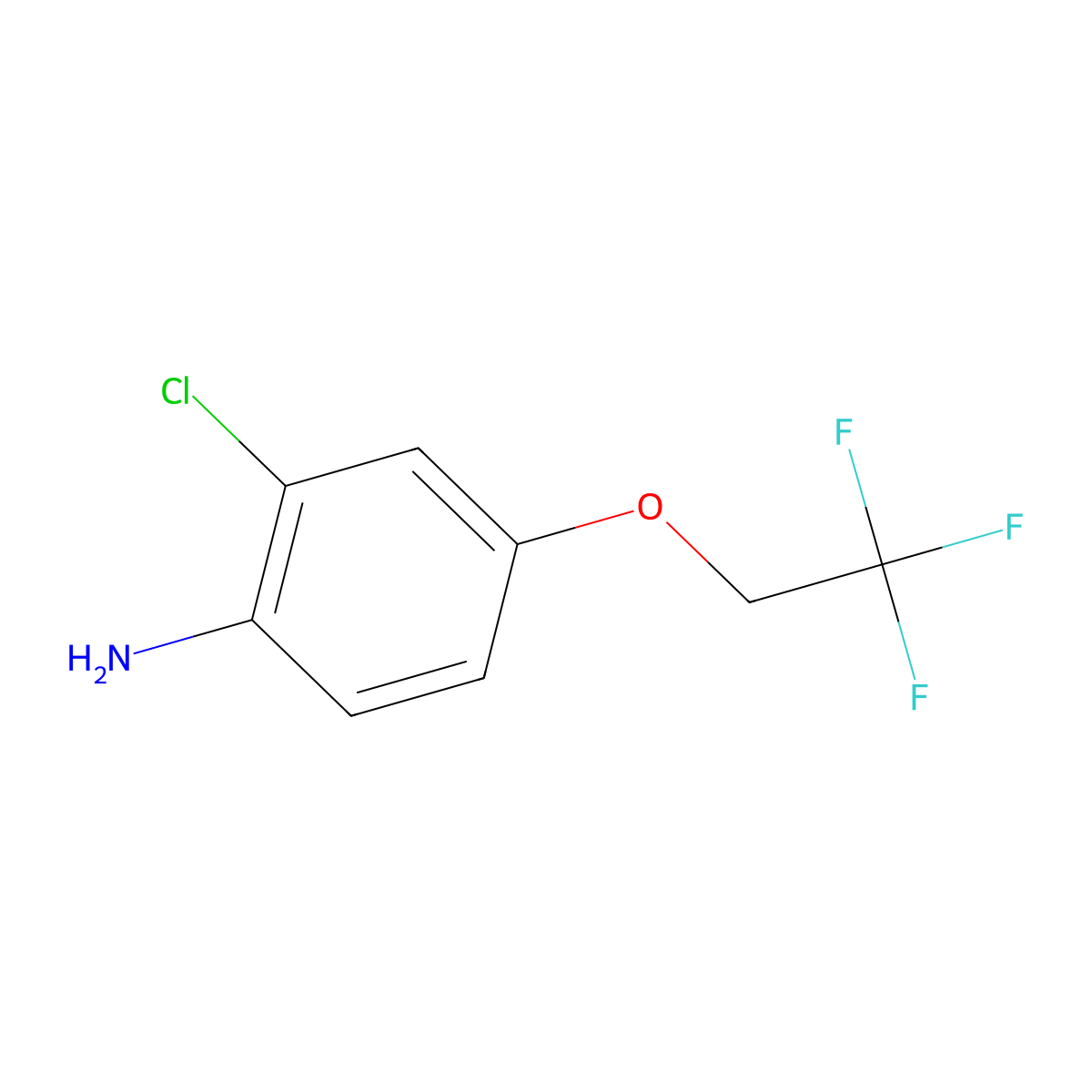 2-Chloro-4-(2,2,2-trifluoroethoxy)aniline molecular structure, CAS 1247893-83-9