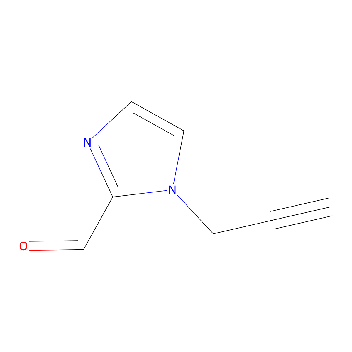 1-(prop-2-yn-1-yl)-1H-imidazole-2-carbaldehyde molecular structure, CAS 1247894-26-3