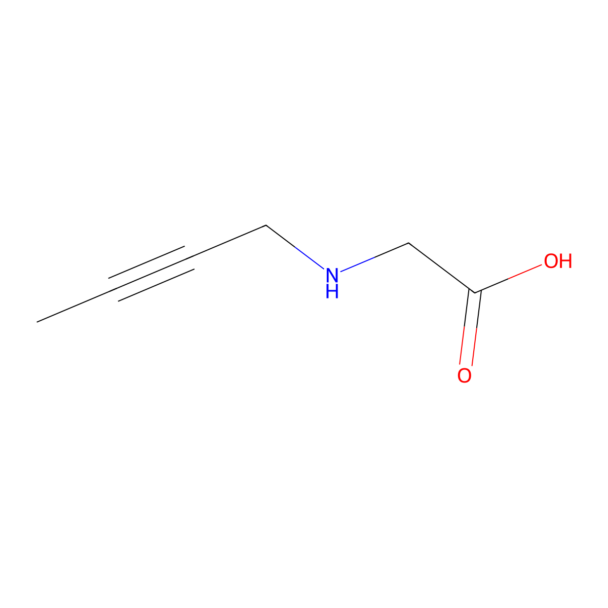But-2-yn-1-ylglycine molecular structure, CAS 1247896-05-4