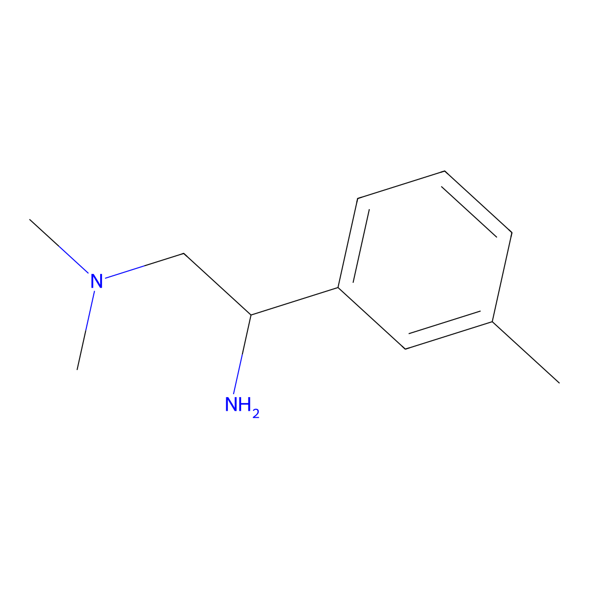 [2-Amino-2-(3-methylphenyl)ethyl]dimethylamine molecular structure, CAS 1247899-43-9