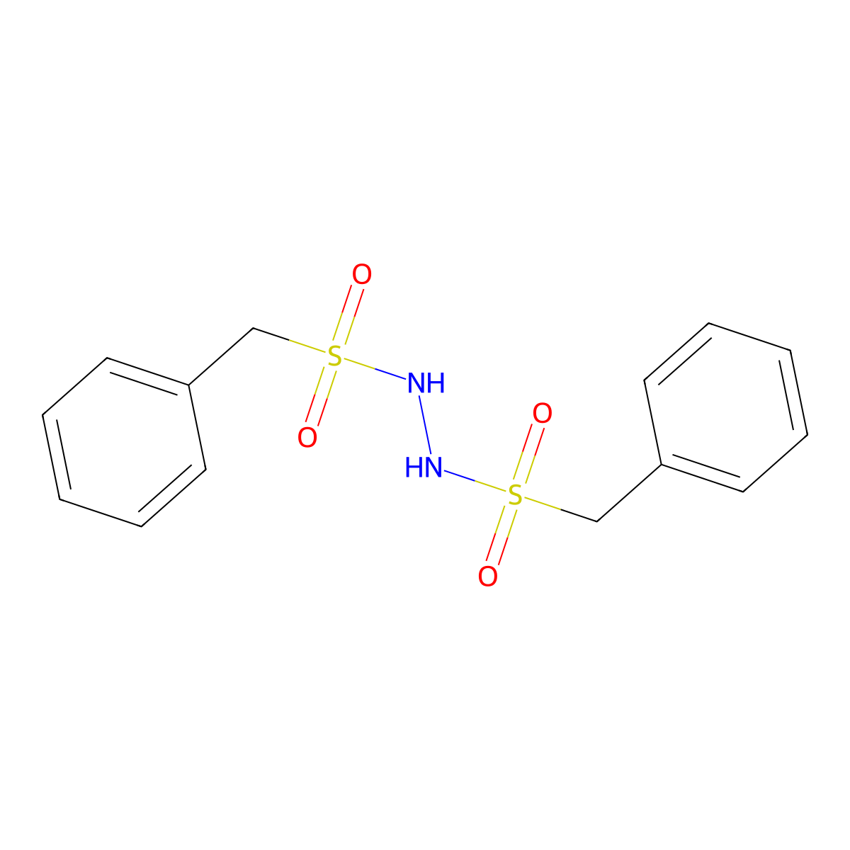 1-Phenyl-N'-(phenylmethane)sulfonylmethanesulfonohydrazide molecular structure, CAS 124790-90-5