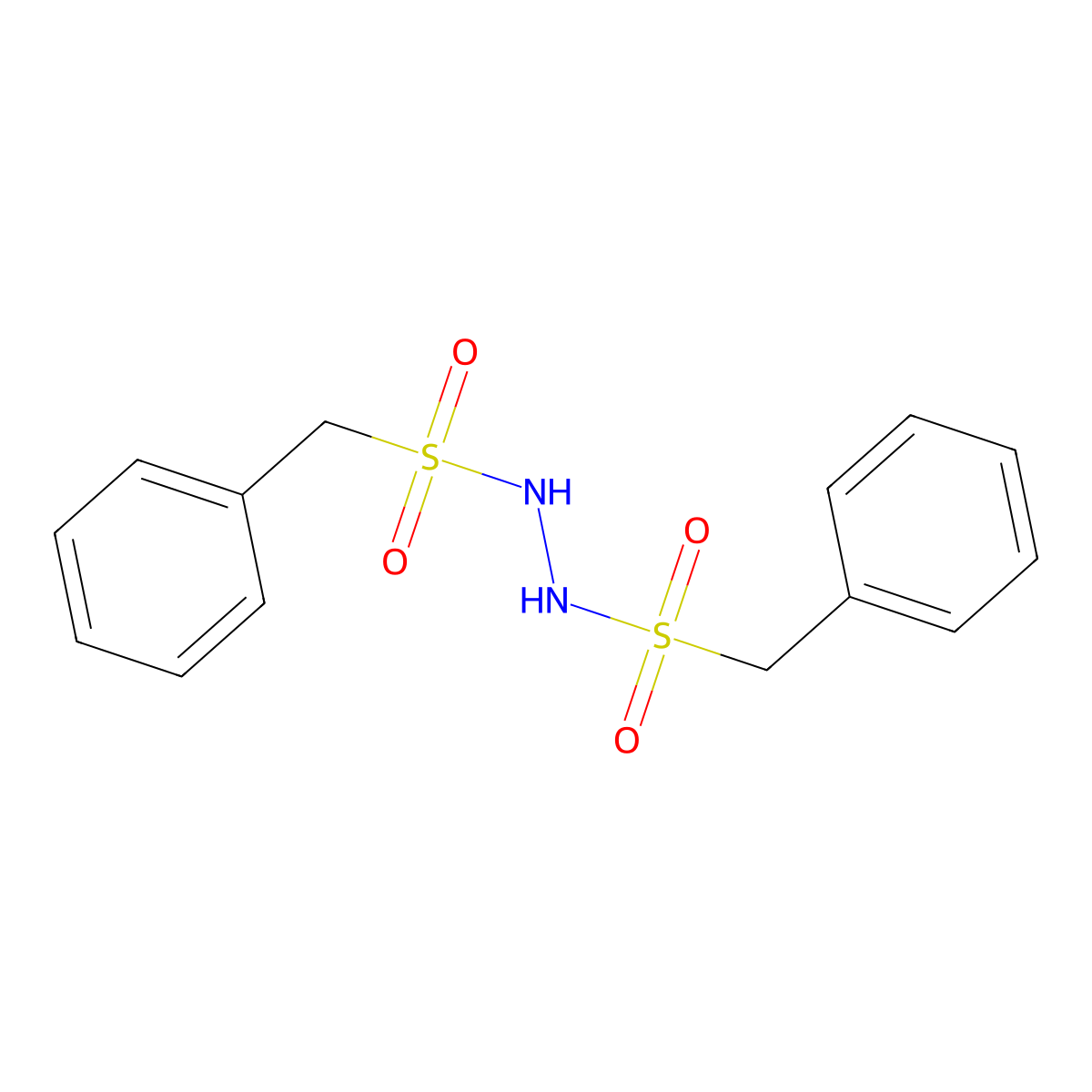 1-Phenyl-N'-(phenylmethane)sulfonylmethanesulfonohydrazide molecular structure, CAS 124790-90-5