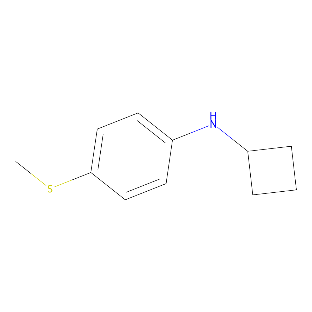 N-cyclobutyl-4-(methylsulfanyl)aniline molecular structure, CAS 1247900-88-4
