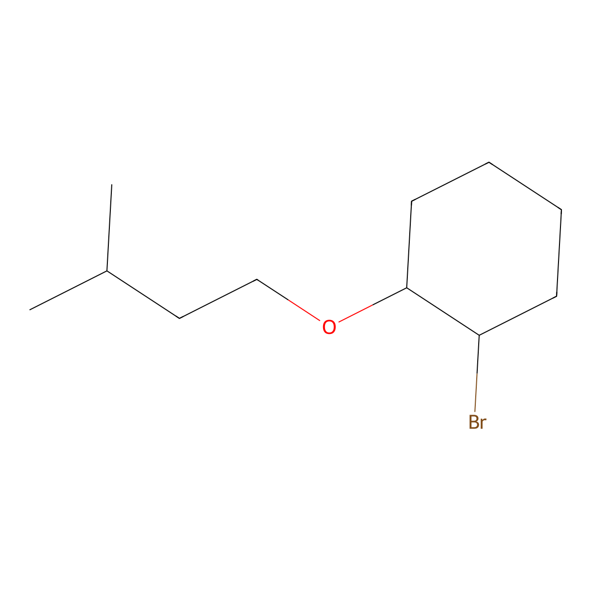 1-Bromo-2-(isopentyloxy)cyclohexane molecular structure, CAS 1247902-67-5