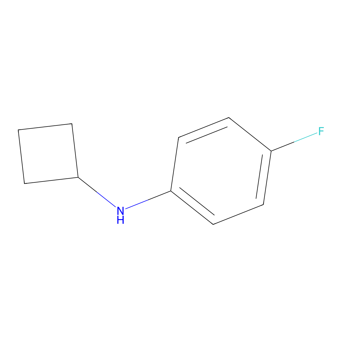 N-cyclobutyl-4-fluoroaniline molecular structure, CAS 1247904-01-3