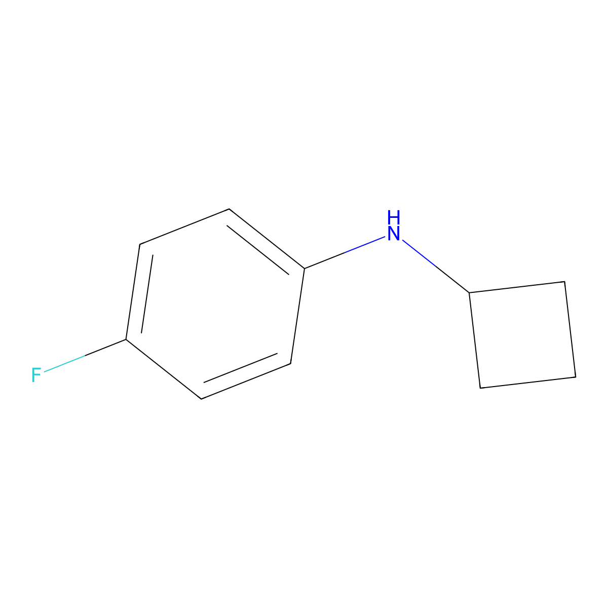 N-cyclobutyl-4-fluoroaniline molecular structure, CAS 1247904-01-3