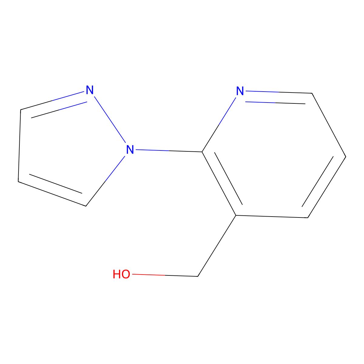 [2-(1H-pyrazol-1-yl)pyridin-3-yl]methanol molecular structure, CAS 1247904-47-7