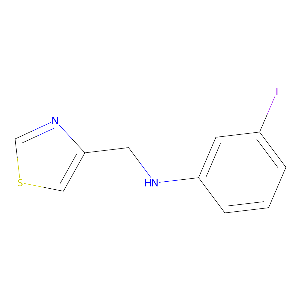N-(3-Iodophenyl)-4-thiazolemethanamine molecular structure, CAS 1247904-48-8