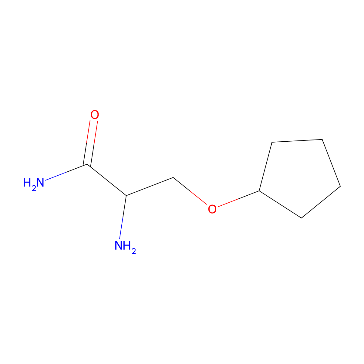 2-Amino-3-(cyclopentyloxy)propanamide molecular structure, CAS 1247907-92-1