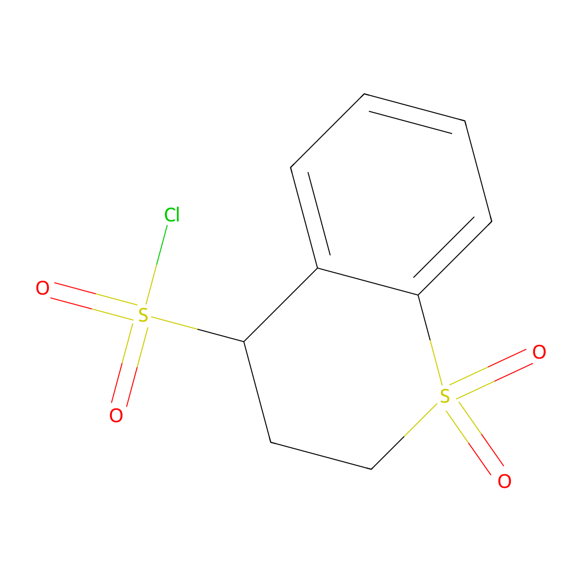 Thiochromane-4-sulfonyl chloride-1,1-dioxide molecular structure, CAS 1247910-09-3