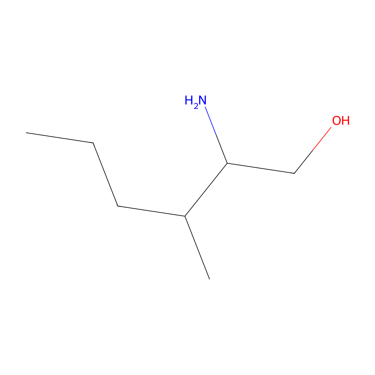 2-Amino-3-methylhexan-1-ol molecular structure, CAS 1247913-07-0