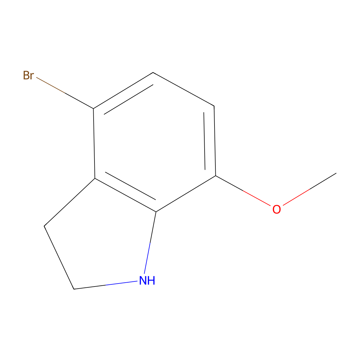 4-bromo-7-methoxy-2,3-dihydro-1H-indole molecular structure, CAS 1247915-41-8