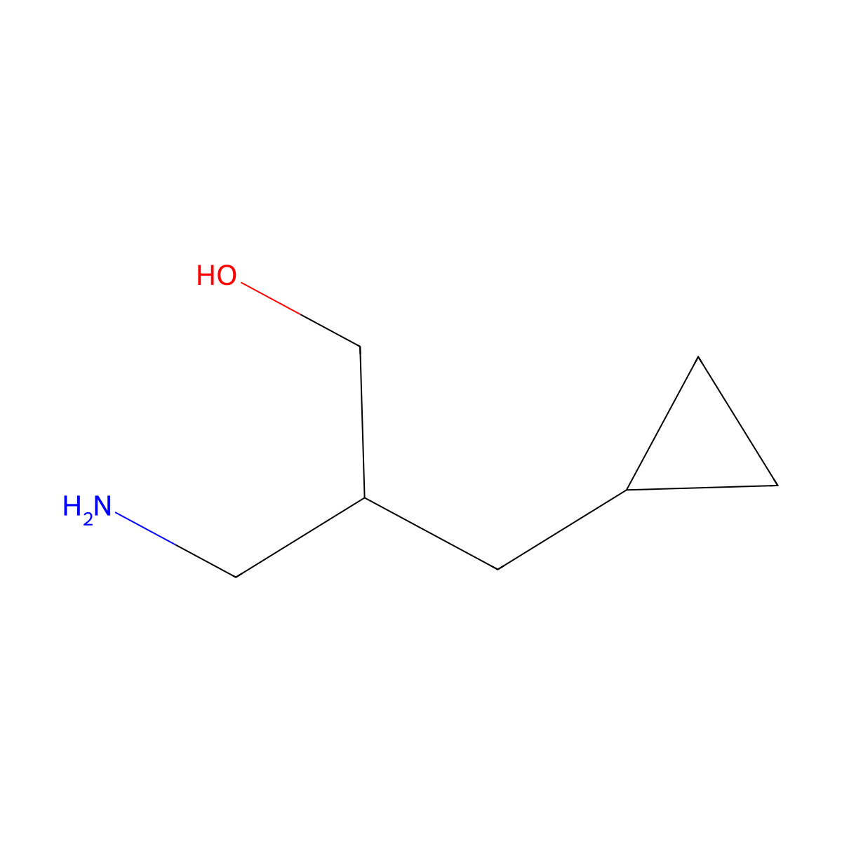 3-Amino-2-(cyclopropylmethyl)propan-1-ol molecular structure, CAS 1247915-82-7