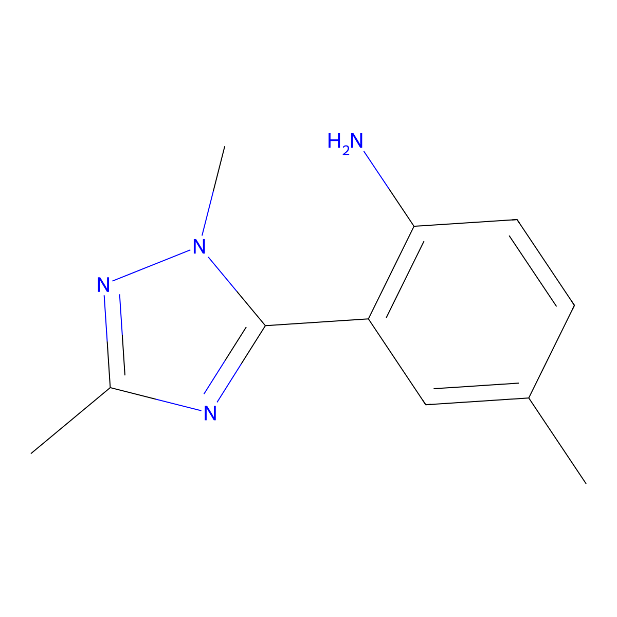 2-(1,3-Dimethyl-1h-1,2,4-triazol-5-yl)-4-methylaniline molecular structure, CAS 1247916-37-5