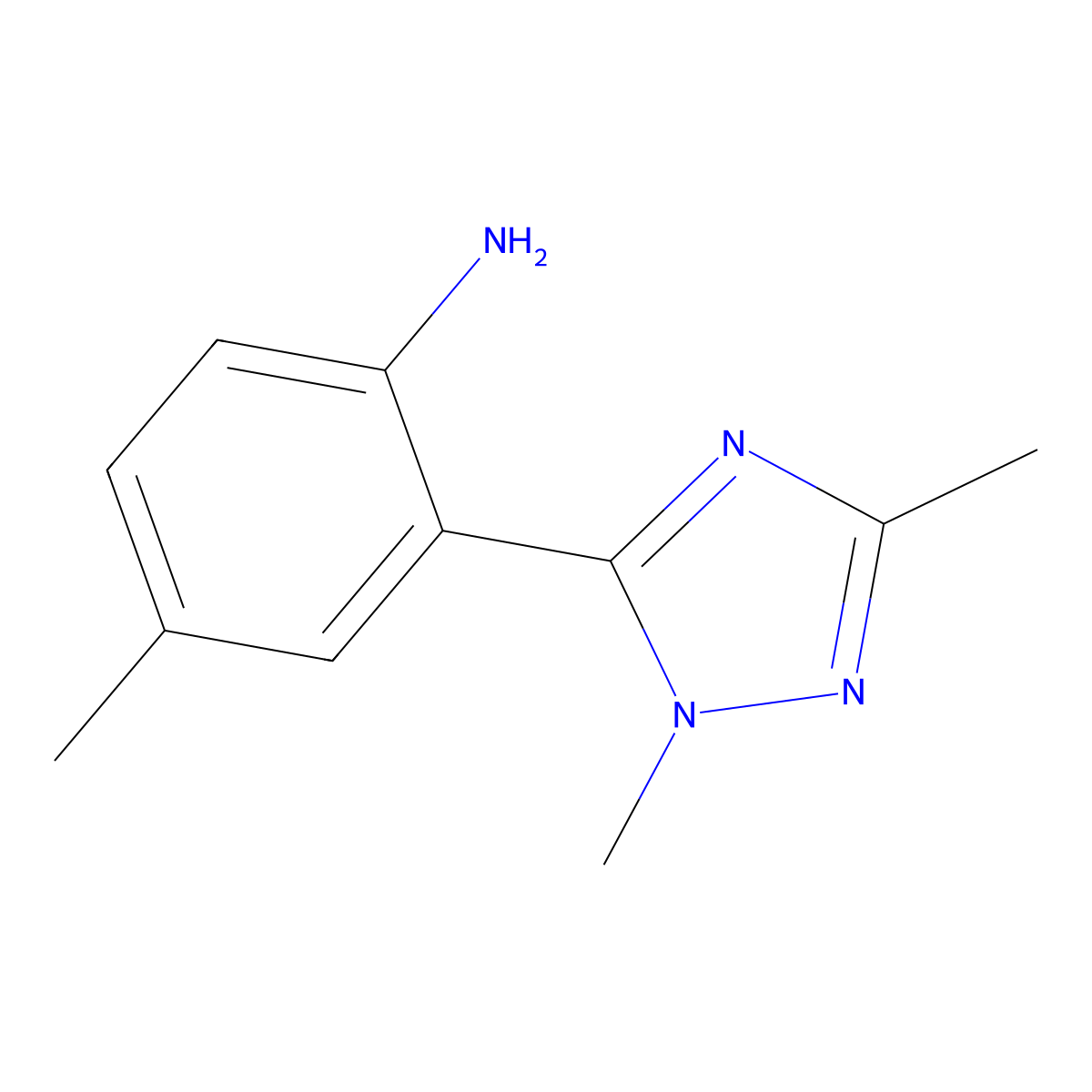 2-(1,3-Dimethyl-1h-1,2,4-triazol-5-yl)-4-methylaniline molecular structure, CAS 1247916-37-5