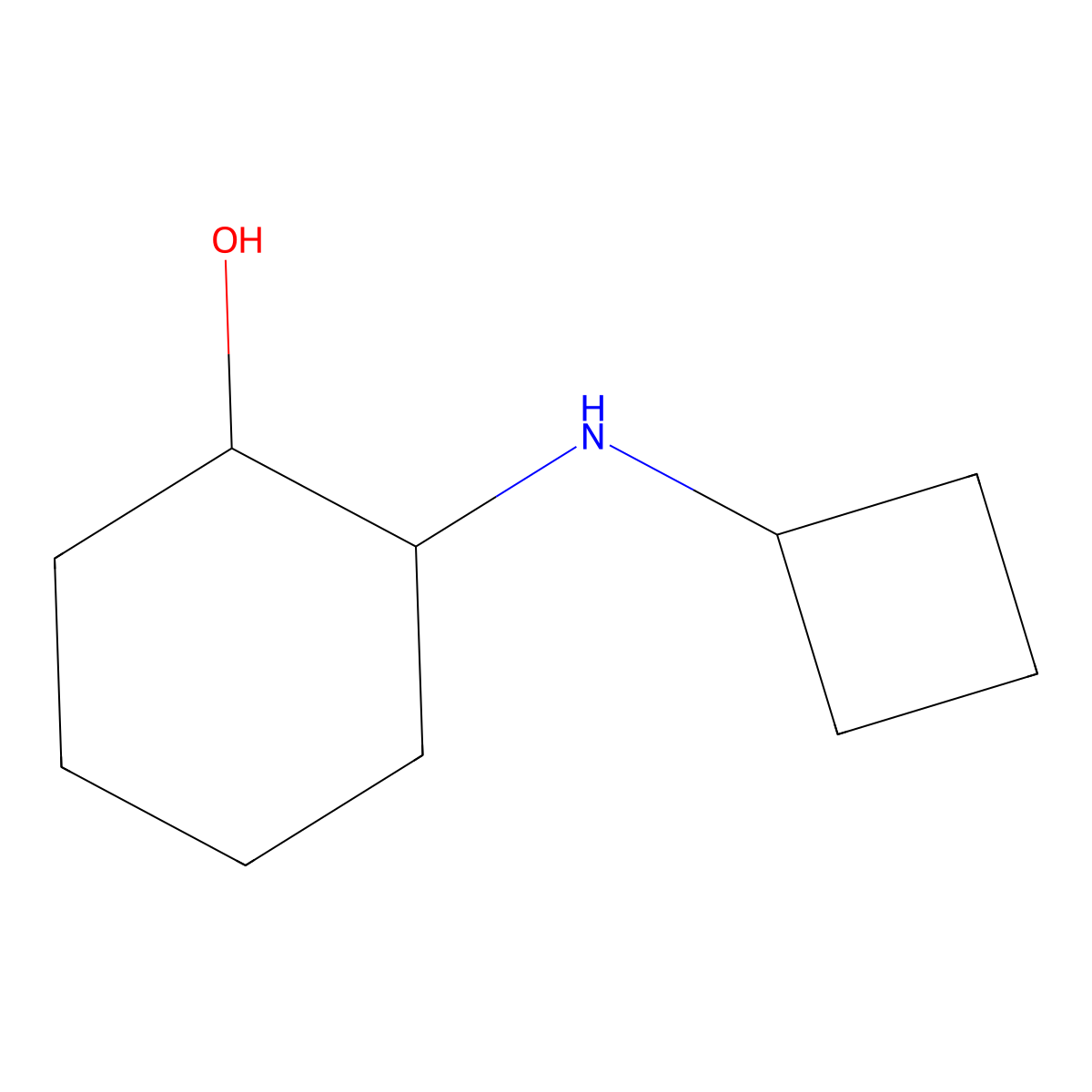 2-(Cyclobutylamino)cyclohexan-1-ol molecular structure, CAS 1247916-90-0