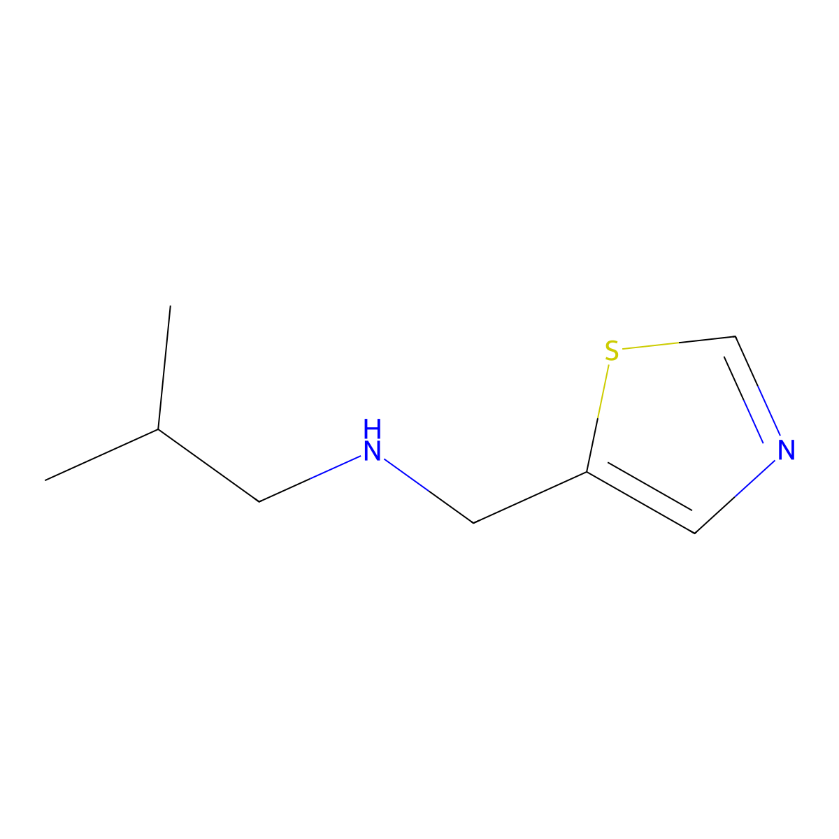 2-Methyl-N-(thiazol-5-ylmethyl)propan-1-amine molecular structure, CAS 1247919-72-7