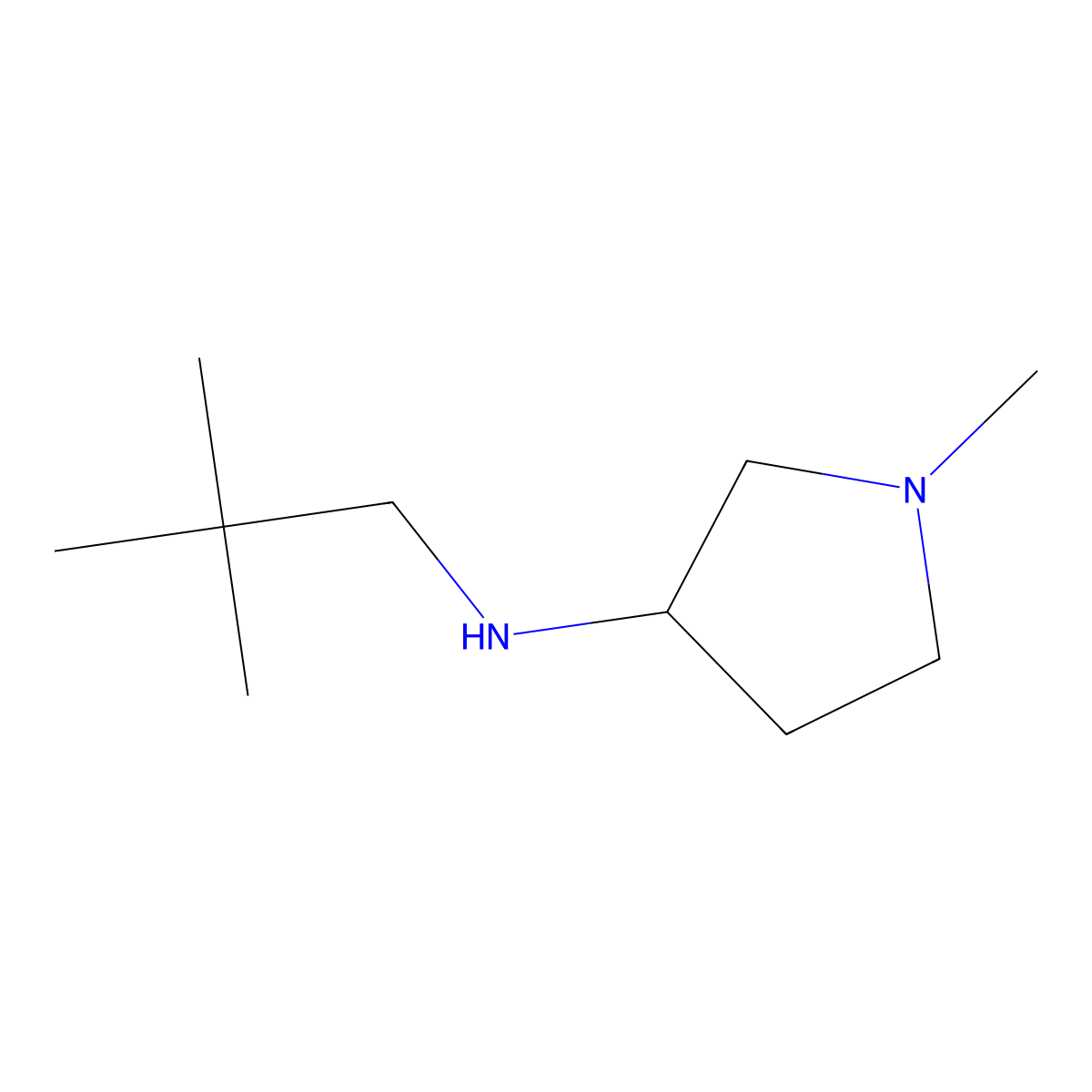 N-(2,2-dimethylpropyl)-1-methylpyrrolidin-3-amine molecular structure, CAS 1247922-50-4