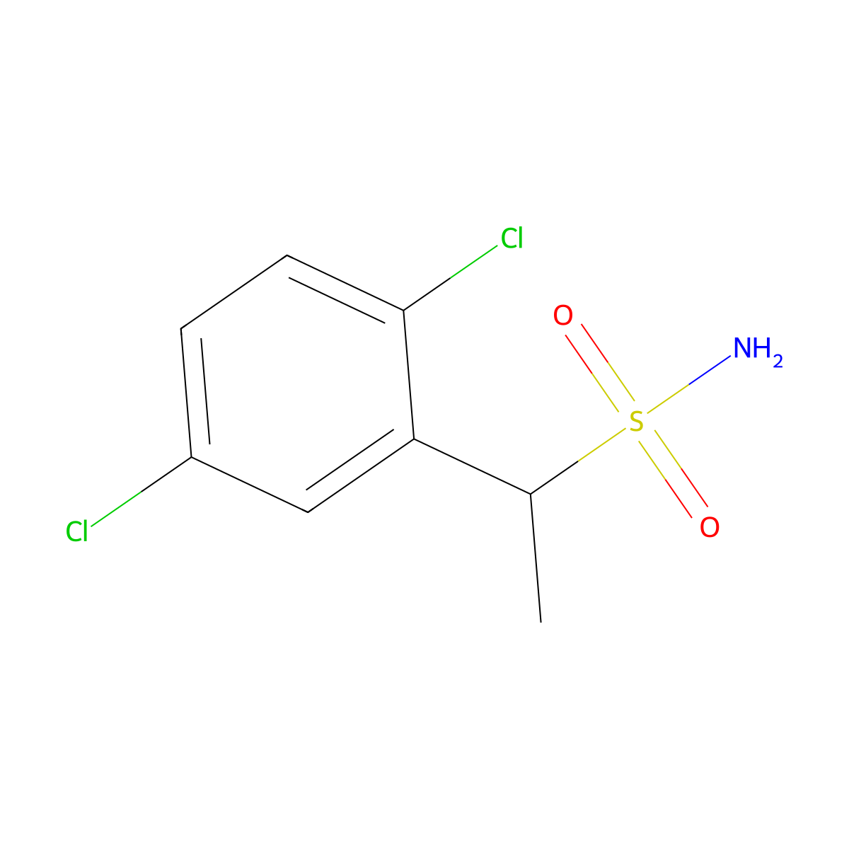 1-(2,5-Dichlorophenyl)ethane-1-sulfonamide molecular structure, CAS 1247925-67-2