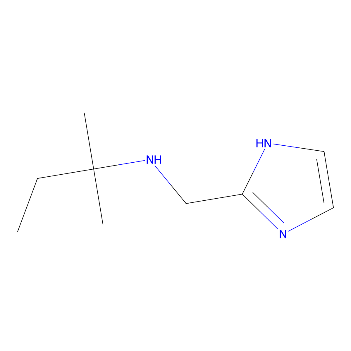 [(1H-imidazol-2-yl)methyl](2-methylbutan-2-yl)amine molecular structure, CAS 1247926-90-4