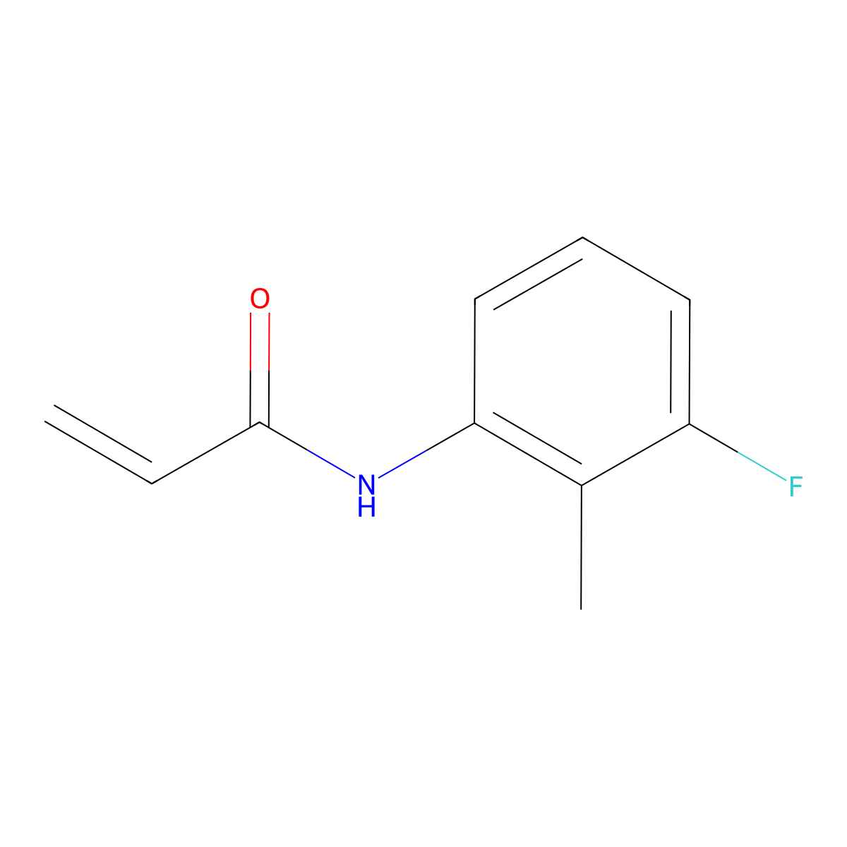 N-(3-fluoro-2-methylphenyl)prop-2-enamide molecular structure, CAS 1247928-23-9