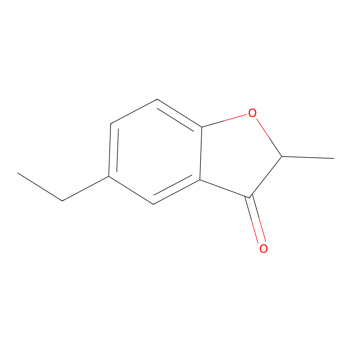5-Ethyl-2-methyl-2,3-dihydro-1-benzofuran-3-one molecular structure, CAS 1247929-50-5