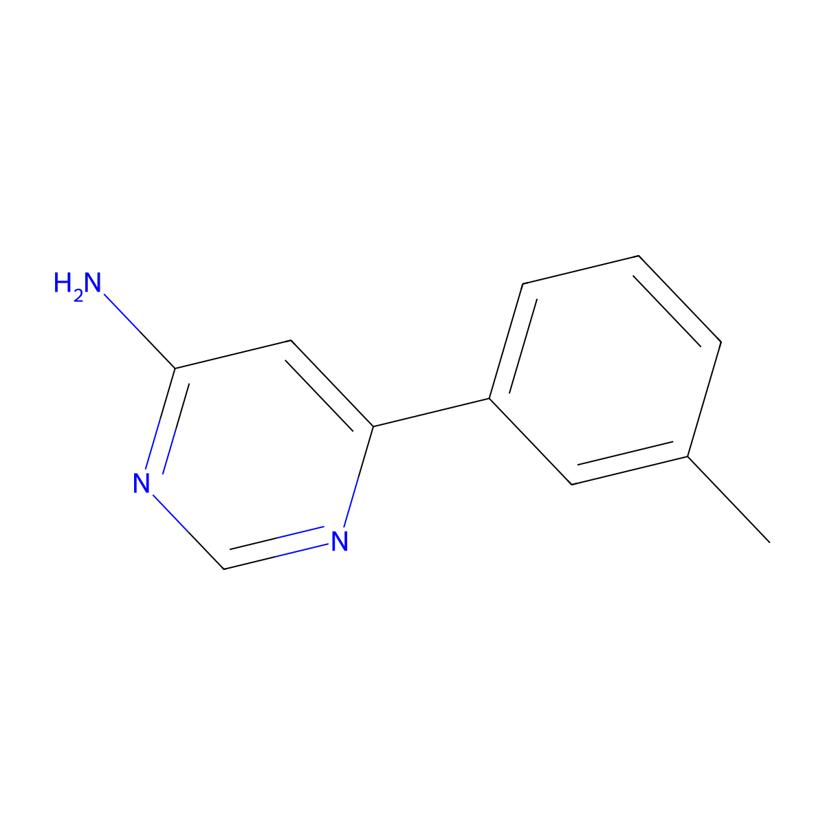 6-(3-Methylphenyl)pyrimidin-4-amine molecular structure, CAS 1247929-99-2