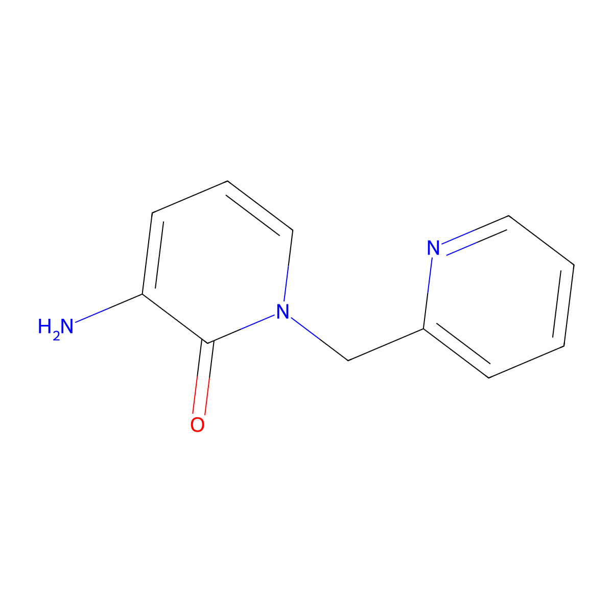 3-Amino-1-(pyridin-2-ylmethyl)pyridin-2(1H)-one molecular structure, CAS 1247938-09-5
