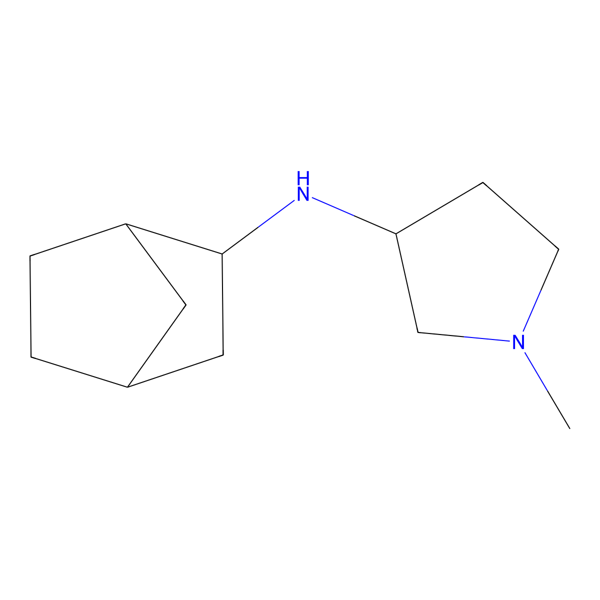 N-{bicyclo[2.2.1]heptan-2-yl}-1-methylpyrrolidin-3-amine molecular structure, CAS 1247941-16-7