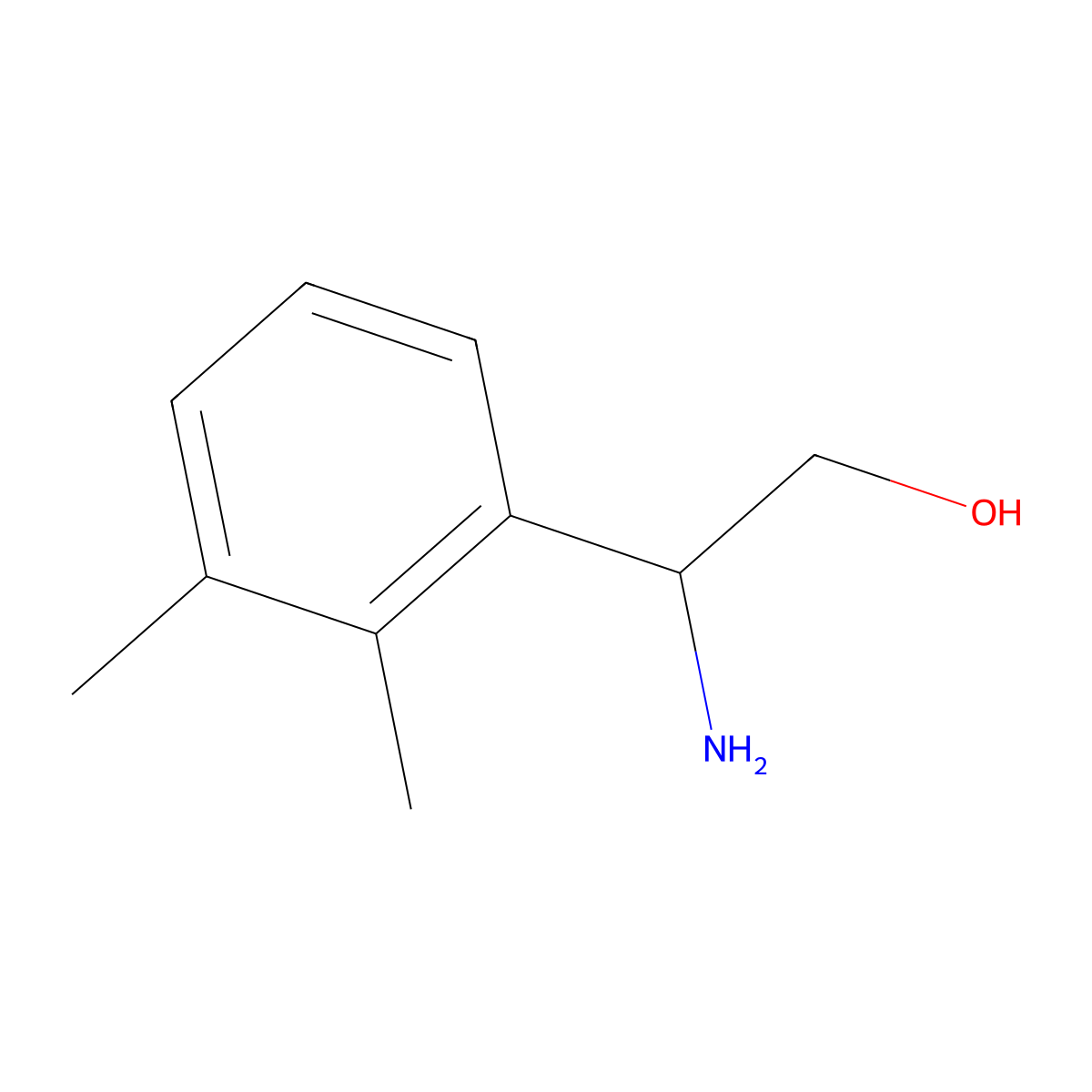 2-Amino-2-(2,3-dimethylphenyl)ethan-1-ol molecular structure, CAS 1247942-63-7