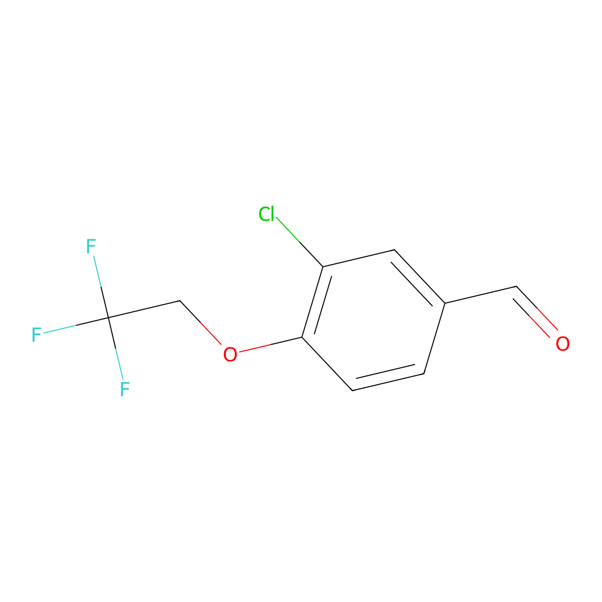 3-Chloro-4-(2,2,2-trifluoro-ethoxy)-benzaldehyde molecular structure, CAS 1247942-96-6