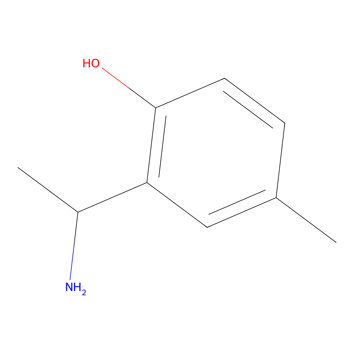 2-[(1S)-1-aminoethyl]-4-methylphenol molecular structure, CAS 1247949-48-9