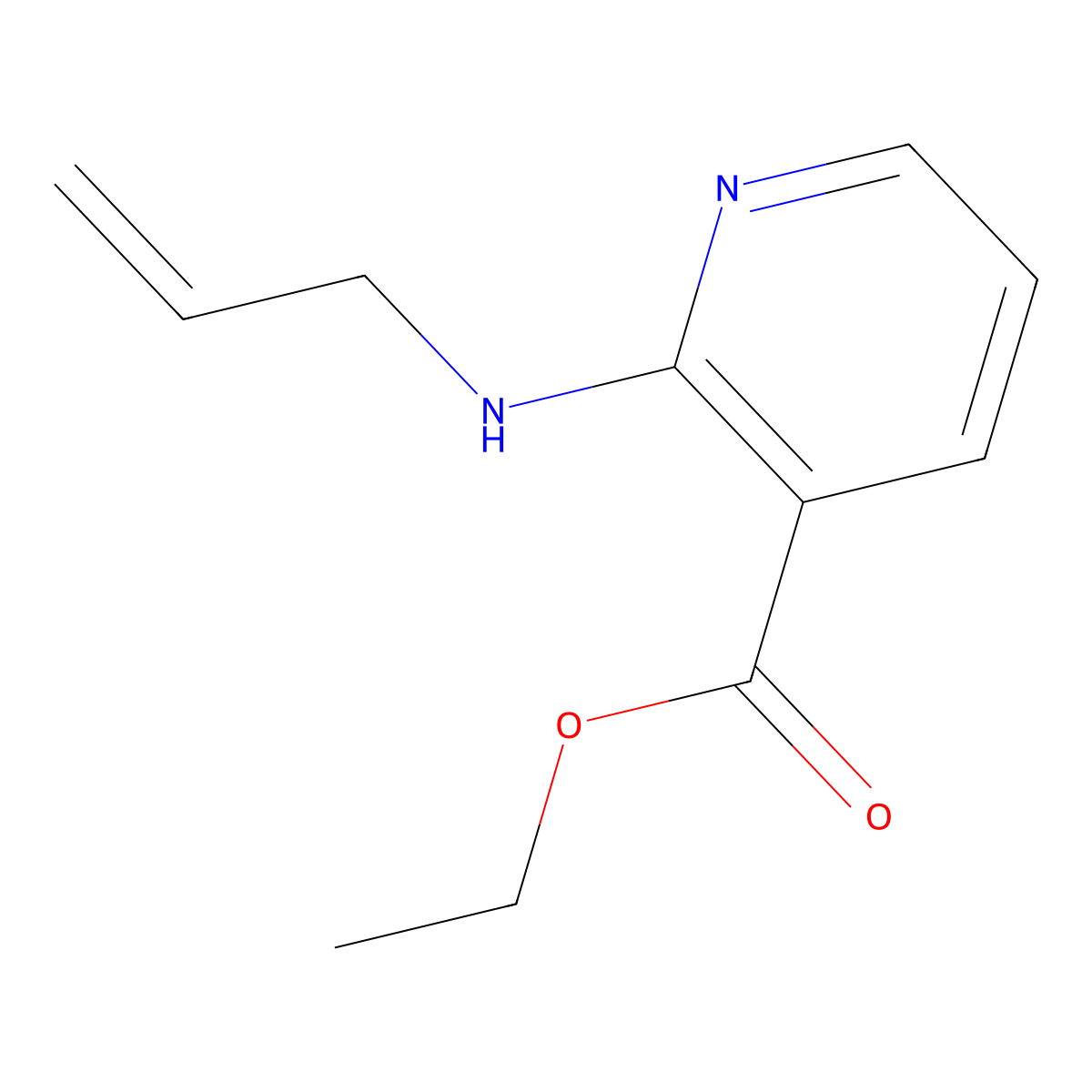 Ethyl 2-[(prop-2-en-1-yl)amino]pyridine-3-carboxylate molecular structure, CAS 1247983-87-4