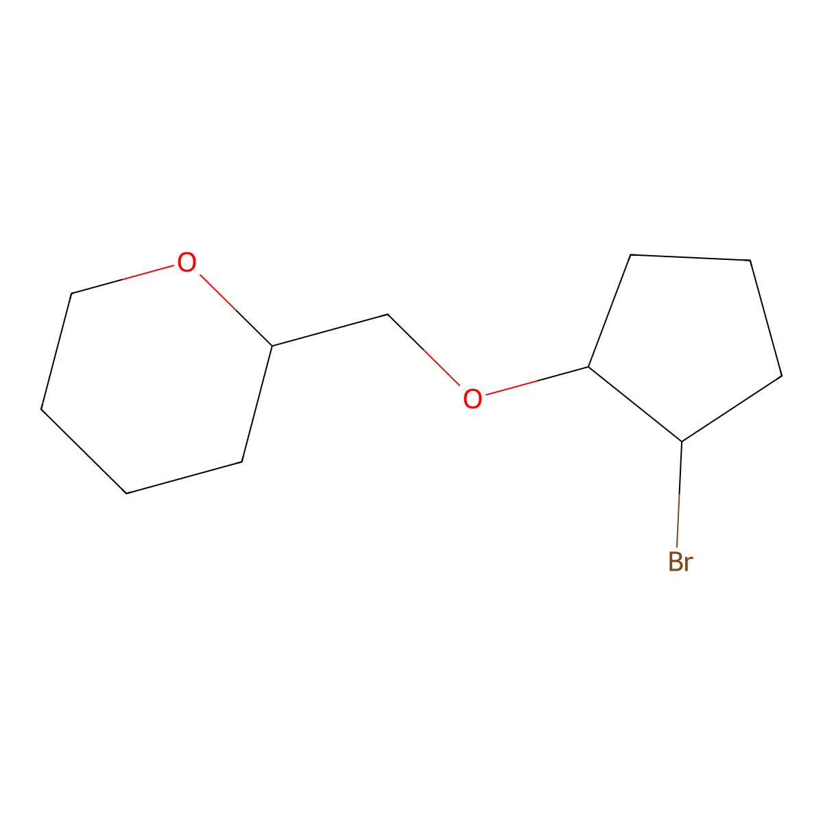 2-([(2-Bromocyclopentyl)oxy]methyl)oxane molecular structure, CAS 1247984-73-1