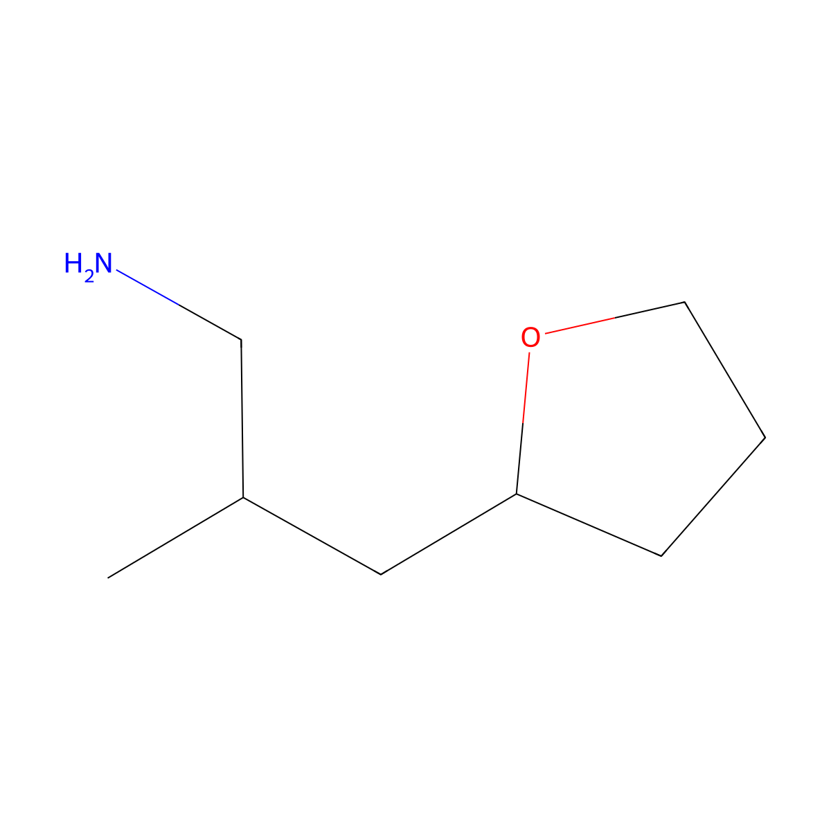 2-Methyl-3-(oxolan-2-yl)propan-1-amine molecular structure, CAS 1247986-67-9
