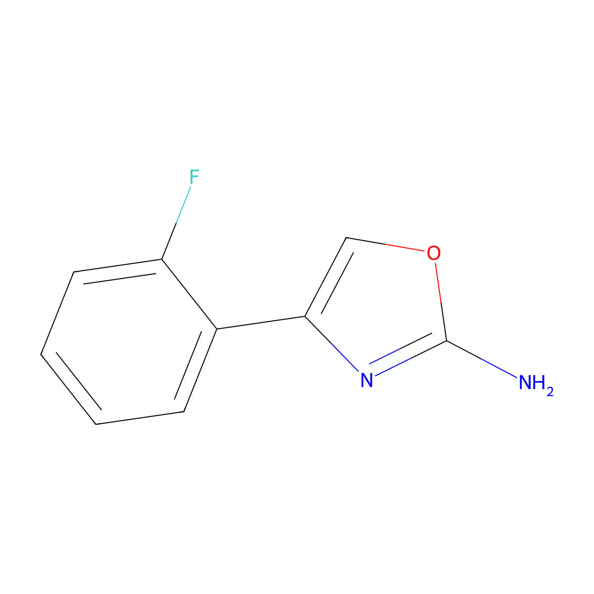 4-(2-Fluorophenyl)-1,3-oxazol-2-amine molecular structure, CAS 1247986-89-5