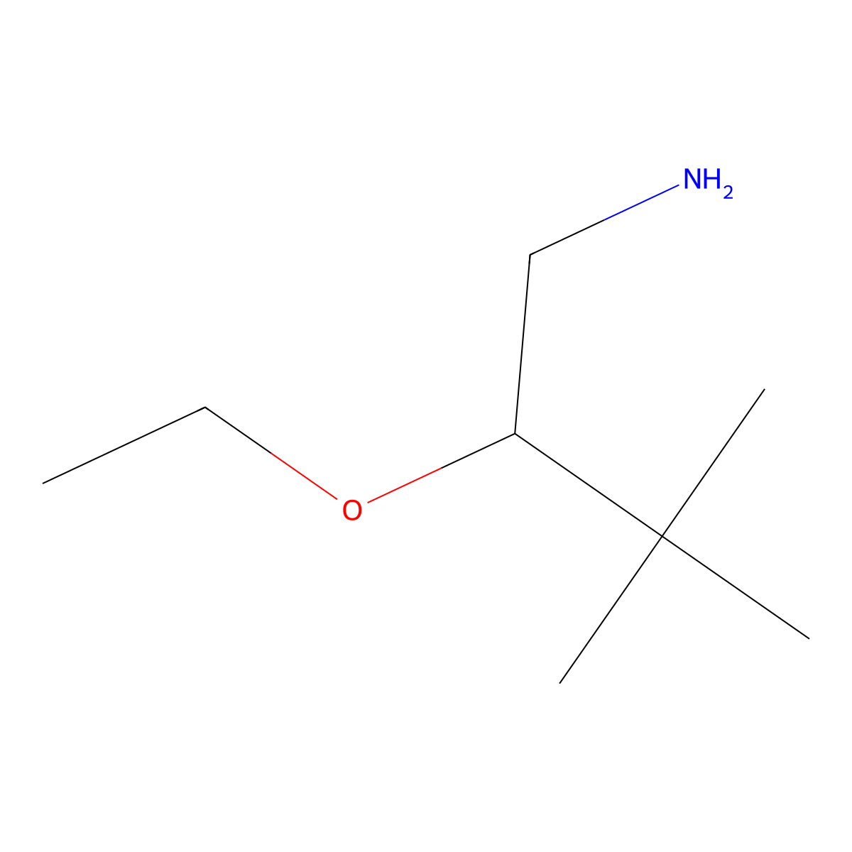 2-Ethoxy-3,3-dimethylbutan-1-amine molecular structure, CAS 1247988-08-4