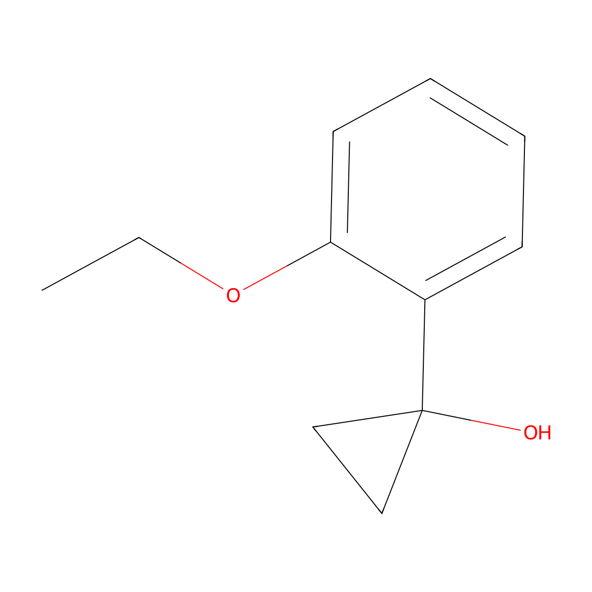 1-(2-Ethoxyphenyl)cyclopropan-1-ol molecular structure, CAS 1247988-17-5