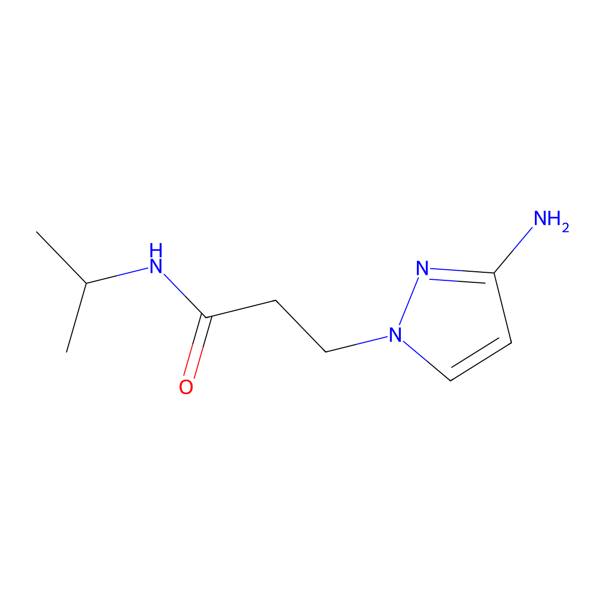 3-(3-Amino-1h-pyrazol-1-yl)-N-isopropylpropanamide molecular structure, CAS 1247991-59-8