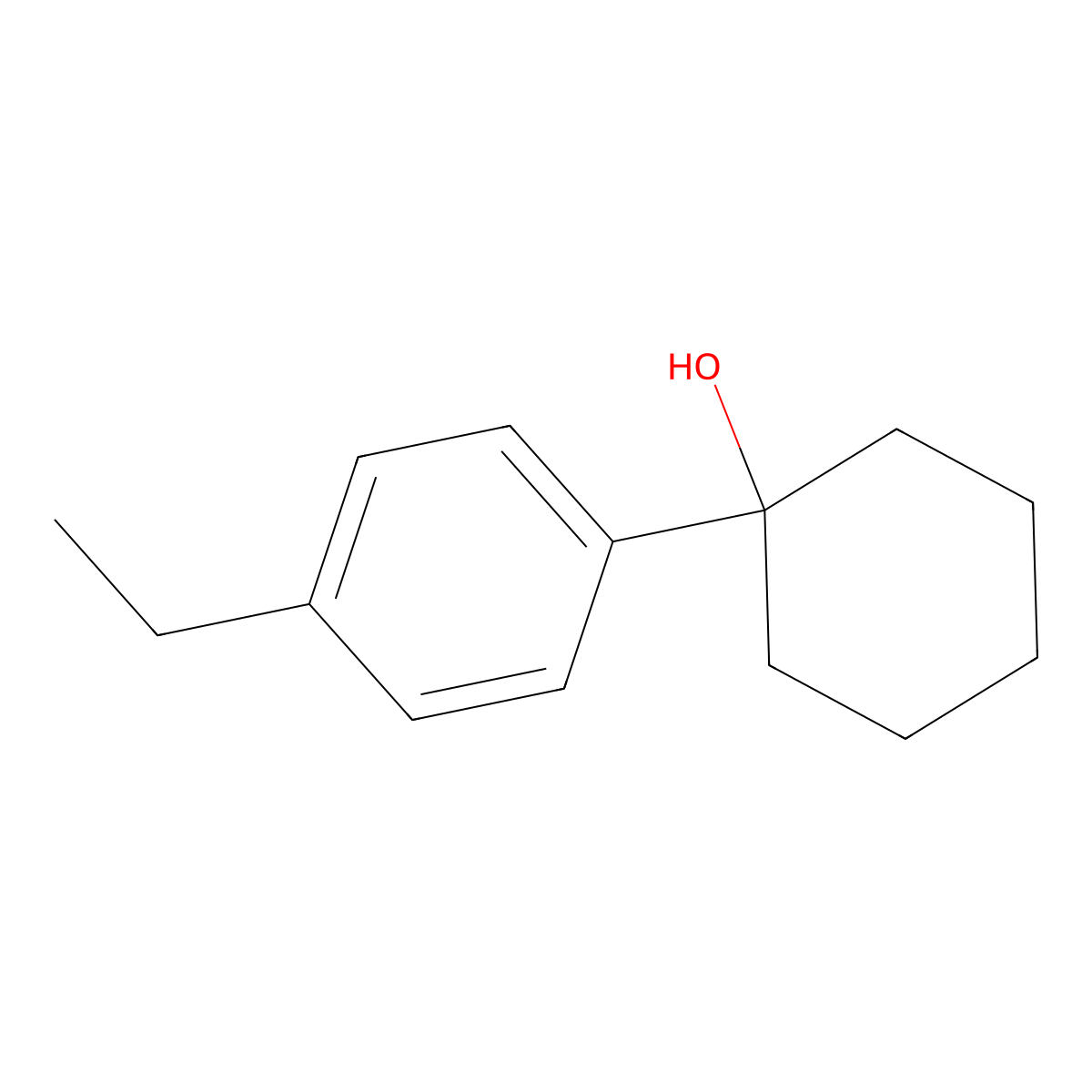 1-(4-Ethylphenyl)cyclohexan-1-ol molecular structure, CAS 1247992-94-4