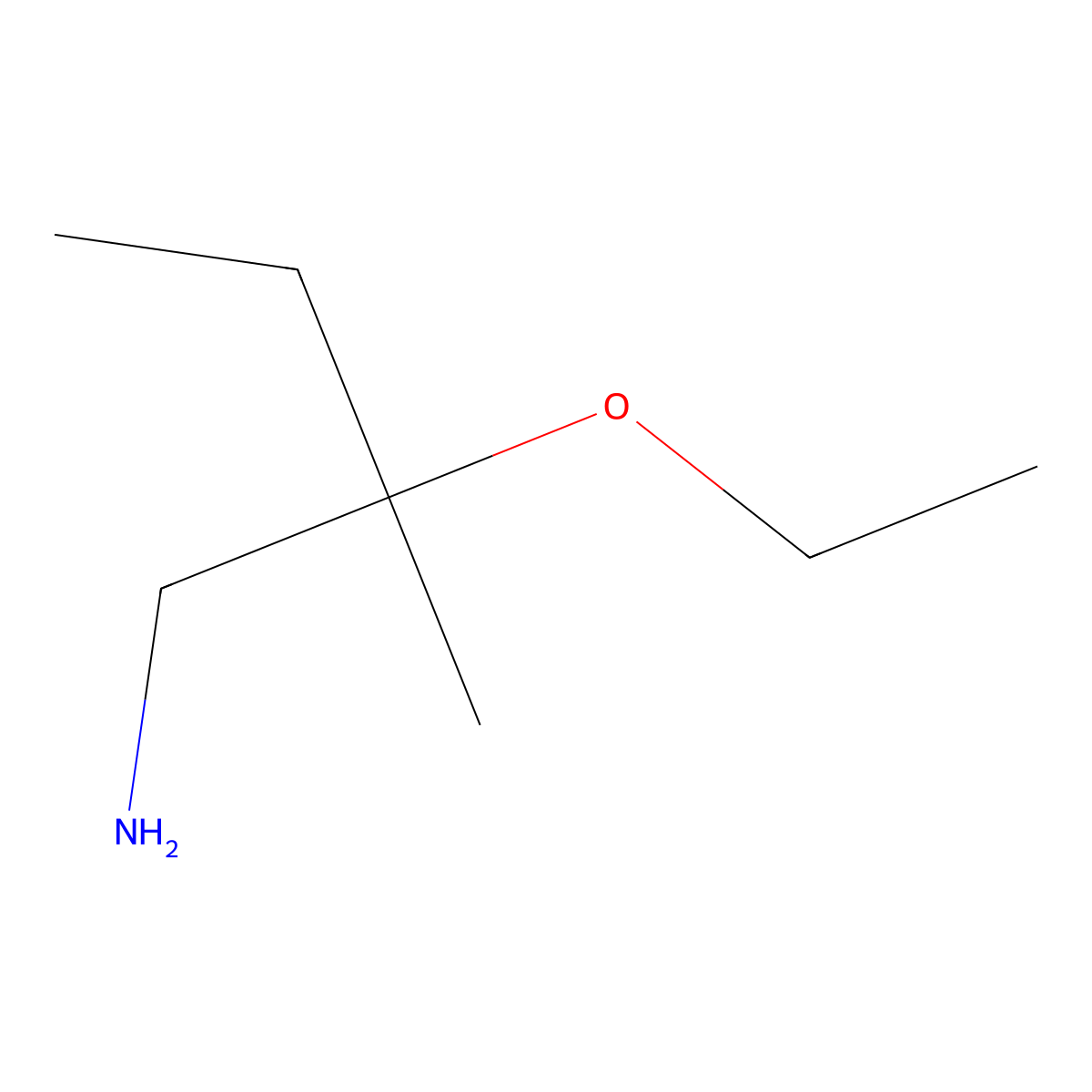 2-Ethoxy-2-methylbutan-1-amine molecular structure, CAS 1247993-77-6