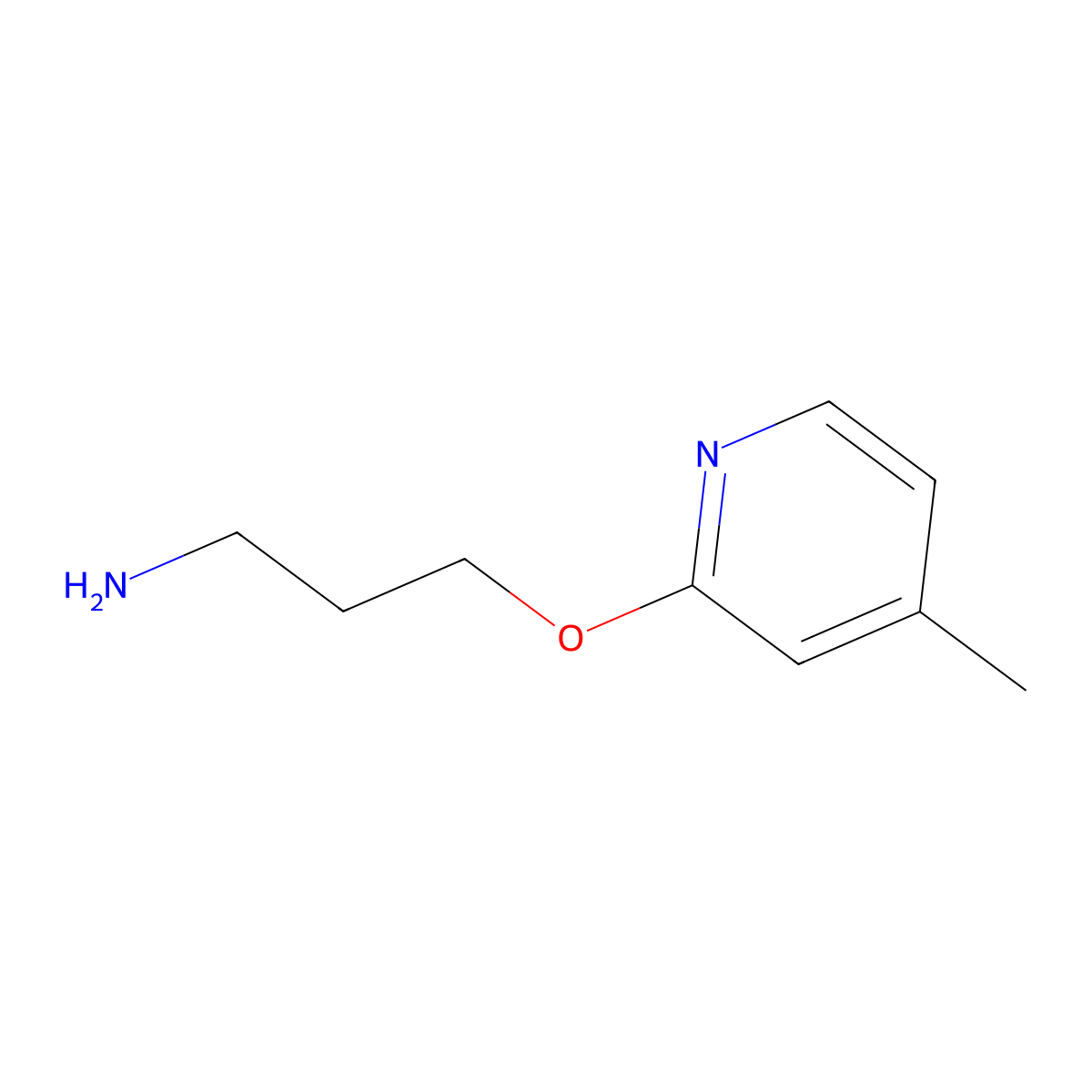 3-((4-Methylpyridin-2-yl)oxy)propan-1-amine molecular structure, CAS 1247994-36-0