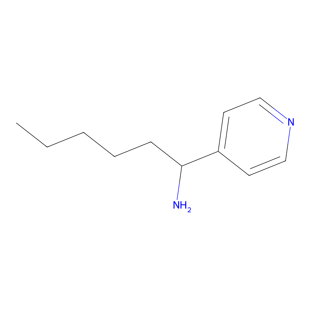 1-(Pyridin-4-YL)hexan-1-amine molecular structure, CAS 1247995-39-6
